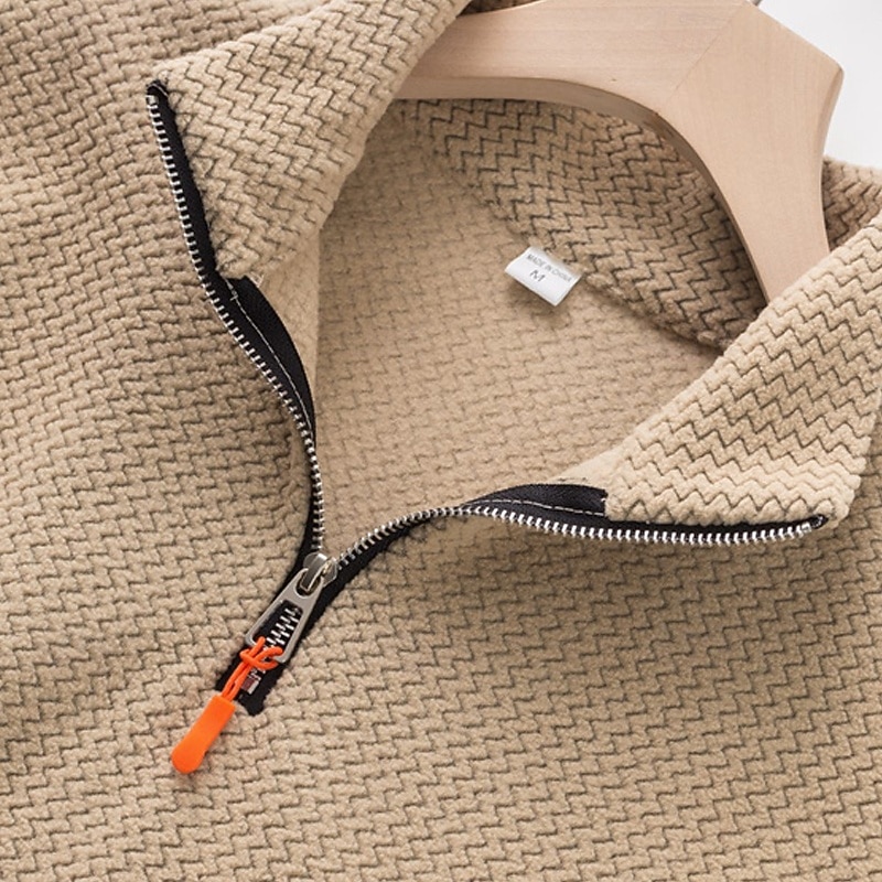Homens Moletom Conjunto de roupas Colarinho Chinês Ao ar livre Diário Esportes Com Cordão Bolsos Half Zip Bloco de cor Preto Azul Céu cáqui Tosão Poliéster Roupas Esportivas Moda Roupa de rua Outono de 2026 por $66.99 –P3