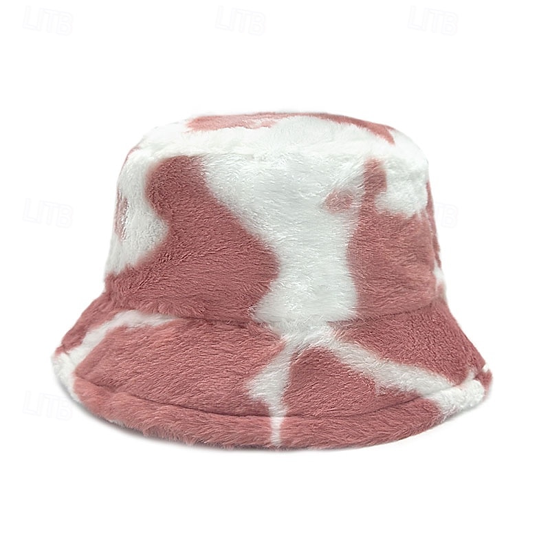 Damen Hut Eimerhut Winddicht Warm Alltagskleidung Wochenende Fleece Farbblock 2026 - $12.99 –P6