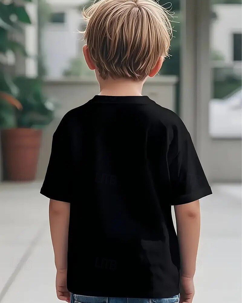 Bomull Barn Gutt Svart Grafisk Morsom slang 67 T skjorte Bluse Crew-hals Kortermet utendørs Hverdag Mote Gatemote Designer Printer Sommer 2026 - $14.99 –P2