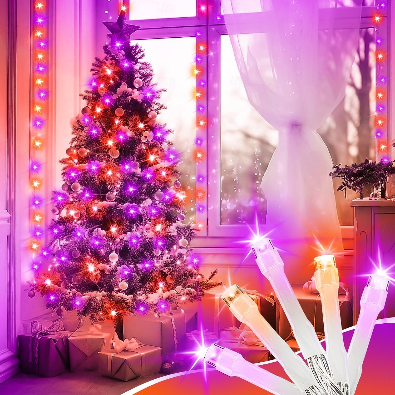 Christmas Tree Decorative String Lights Fairy String Lights 8 Function Low Voltage Safety Plug in Holiday Wedding Party Atmosphere Decorative Lights Props 10/20/30/50/100 meters 2025 - $14.49 –P2