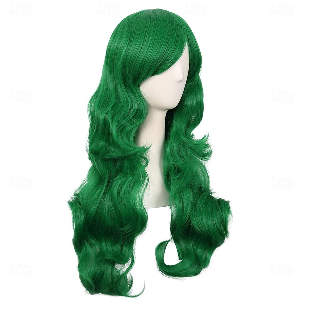 Peruca de Carnaval 2026 Vermelho Preta Azul Encaracolado Longo Peruca sintética para festivais Mardi Gras Parada Cabelo para fantasia de cosplay para Feminino de 2026 por $21.99 –P2