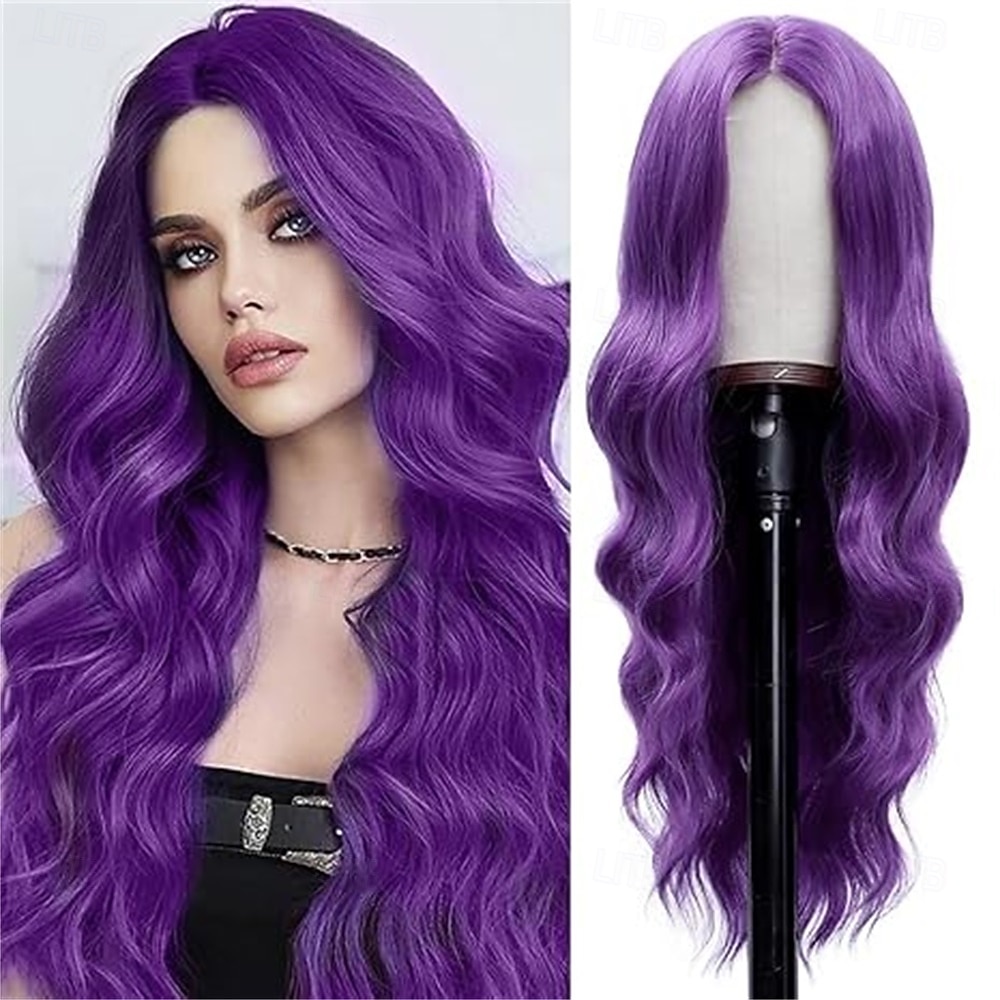 2026年 カーニバルウィッグ2026 ピンク レッド パープル カール ウェーブ ロング 合成フェスティバルウィッグ マルディグラ パレード コスプレ衣装ヘア のために 女性  コレクション – $21.99 –P10