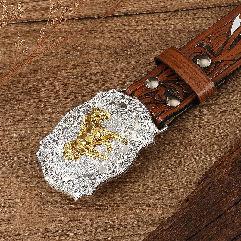 Per uomo Cintura Fibbia automatica Rilascio rapido Pelle PU Lega Vintage Durevole Regolabile Cavallo Marrone Caffè All'aperto Quotidiano Cintura Vita del 2026 a $18.99 –P3