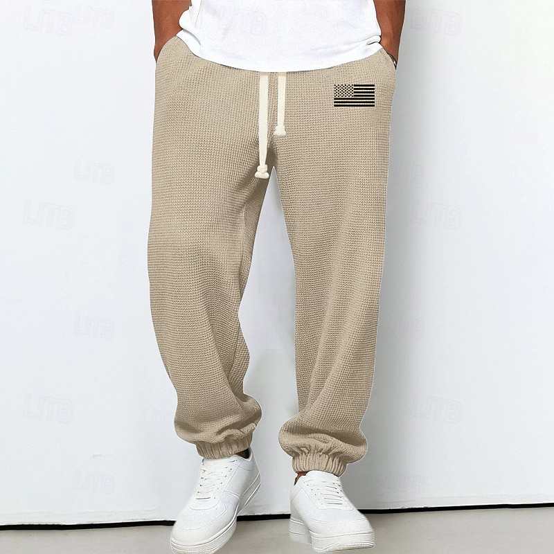 Per uomo Pantaloni da tuta Joggers Pantaloni Pantaloni a Nido d'Ape Coulisse Tasca Elastico in vita Semplice Comodità Morbido All'aperto Casuale Quotidiano Moda Stile Classico Marrone Scuro Nero del 2026 a $24.99 –P2