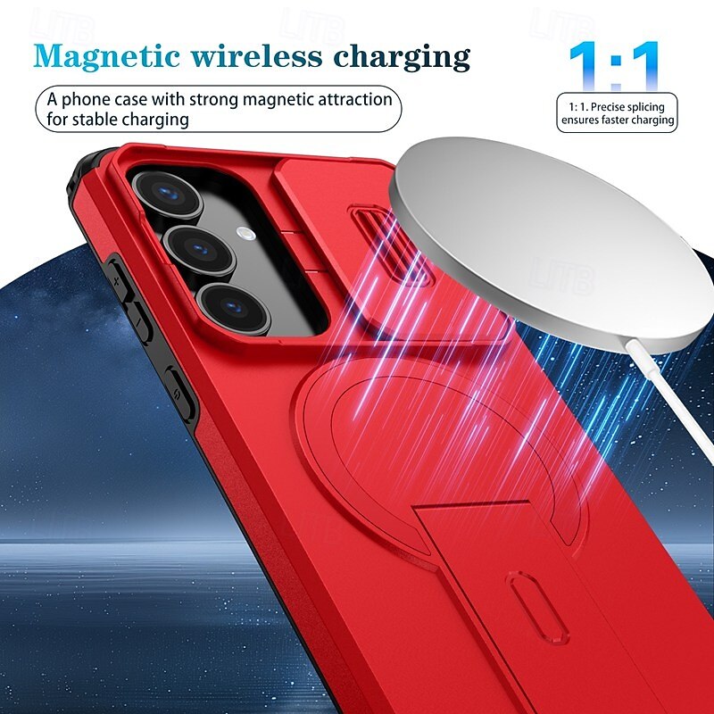 Phone Case For Samsung Galaxy S25 Ultra Plus S25 Edge S24 S23 S22 A36 A26 A16 A55 5G A35 5G Back Cover with Stand Holder Shockproof Armor PC PU Leather 2025 - $11.99 –P16