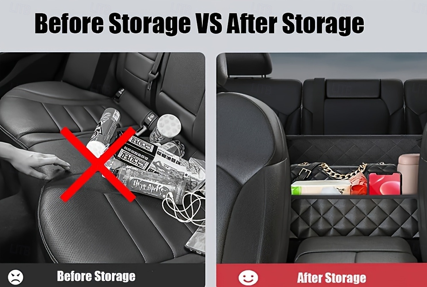 Large Capacity Car Seat Back Organizer - Durable Artificial Leather Storage Mesh Bag for Organizing and Storing Car Interior Accessories. 2026 - $45.99 –P1