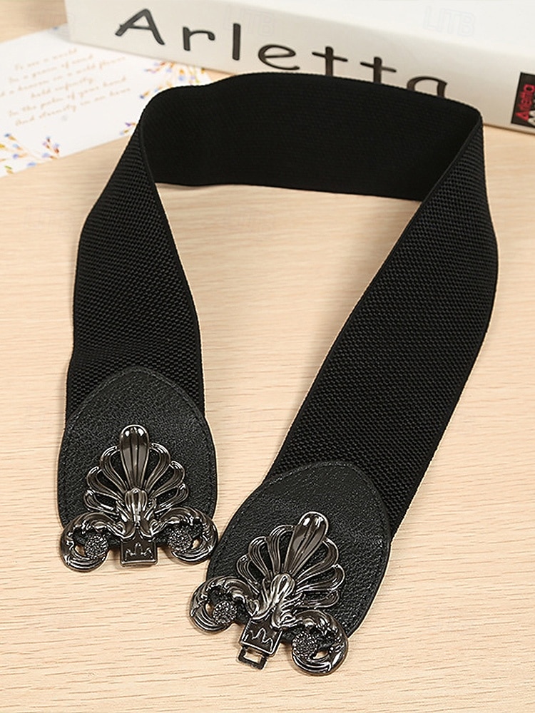 Cinturón elástico para mujer con hebilla de aleación – elegante material de poliéster, ajuste regulable – perfecto para vestidos, atuendos casuales y formales 2026 - $11.99 –P7