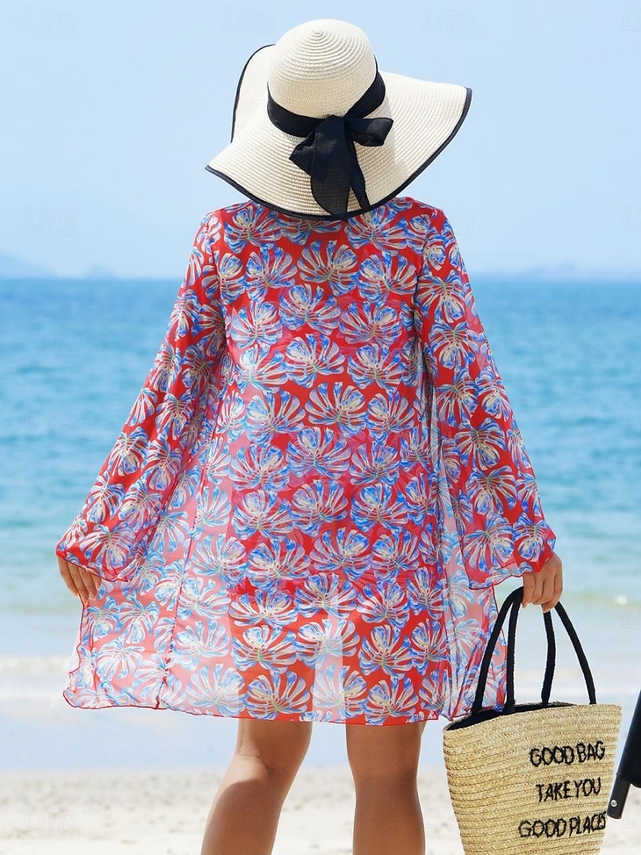 Damskie Stroje kąpielowe Bikini Trzyczęściowy Krótkie spodnie Kostium kąpielowy Szczupła Odkryte plecy Urlop Stroje plażowe Kwiaty Liście W serek Bez rękawów Kostiumy kąpielowe 2026 - $31.99 –P12