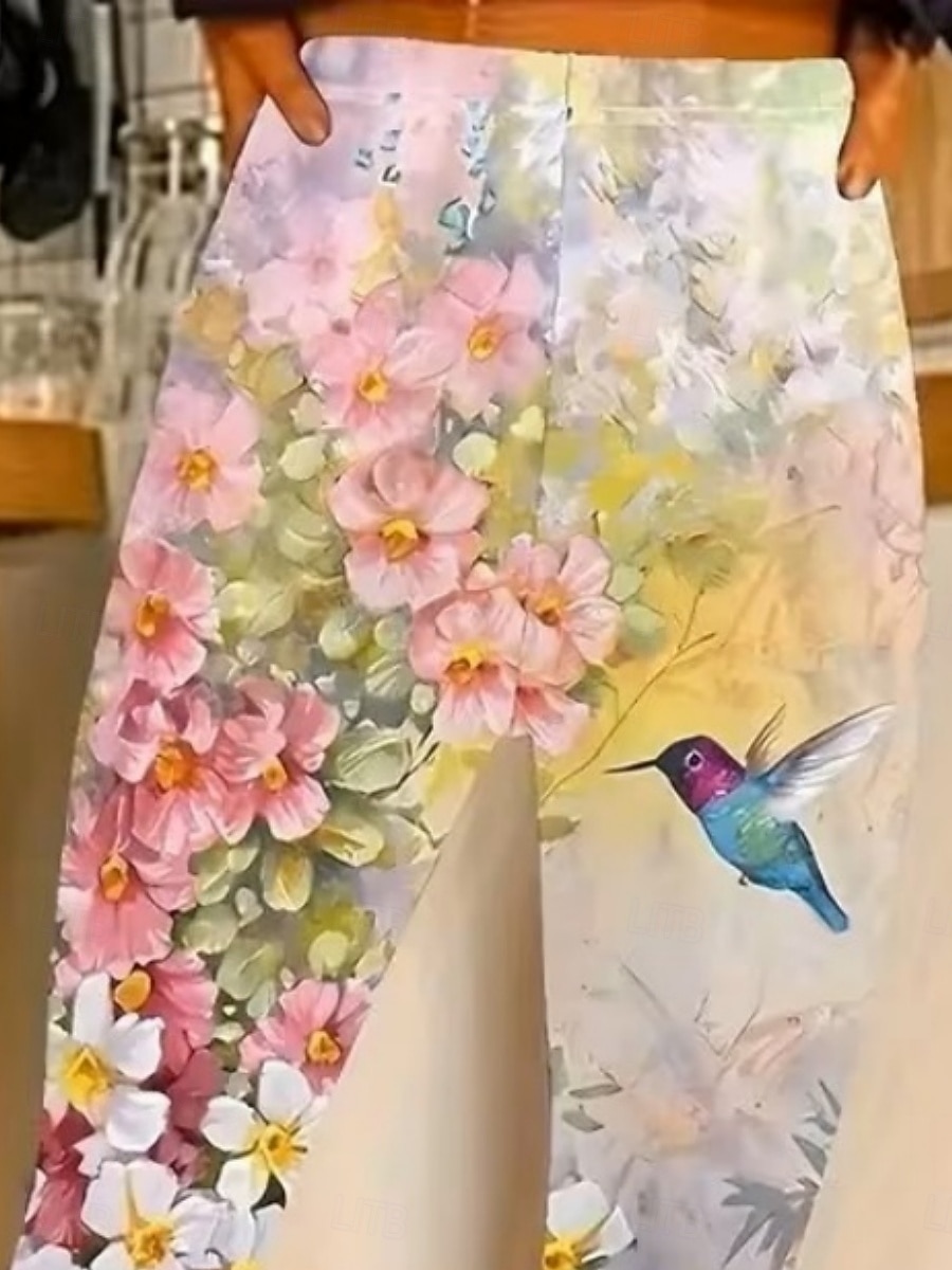 Mulheres Leggings Leggings aconchegantes Férias Básico Casual Comprimento total Cintura Alta Floral Gráfico Estampado Confortável Com Stretch Casual Diário Férias Rosa Primavera Outono Magro de 2026 por $19.99 –P2