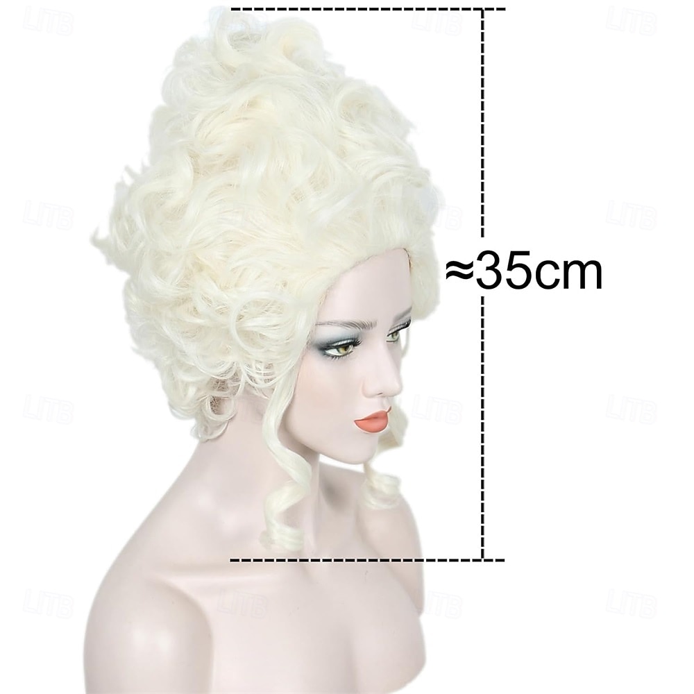 18th Century Short Blonde Wigs  Baroque Wig for Women fits 50s 80s Costume 2026 - $21.99 –P4