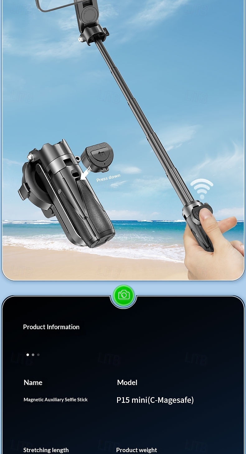 Phone Camera Grip Smartphone Tripod Mount Handle Holder for iPhone 15 14 Pro Max S23 S22 Ultra with Bluetooth Shutter and Cold Shoe Adapter Selfie Vlog Video Shooting 2026 - $37.99 –P14