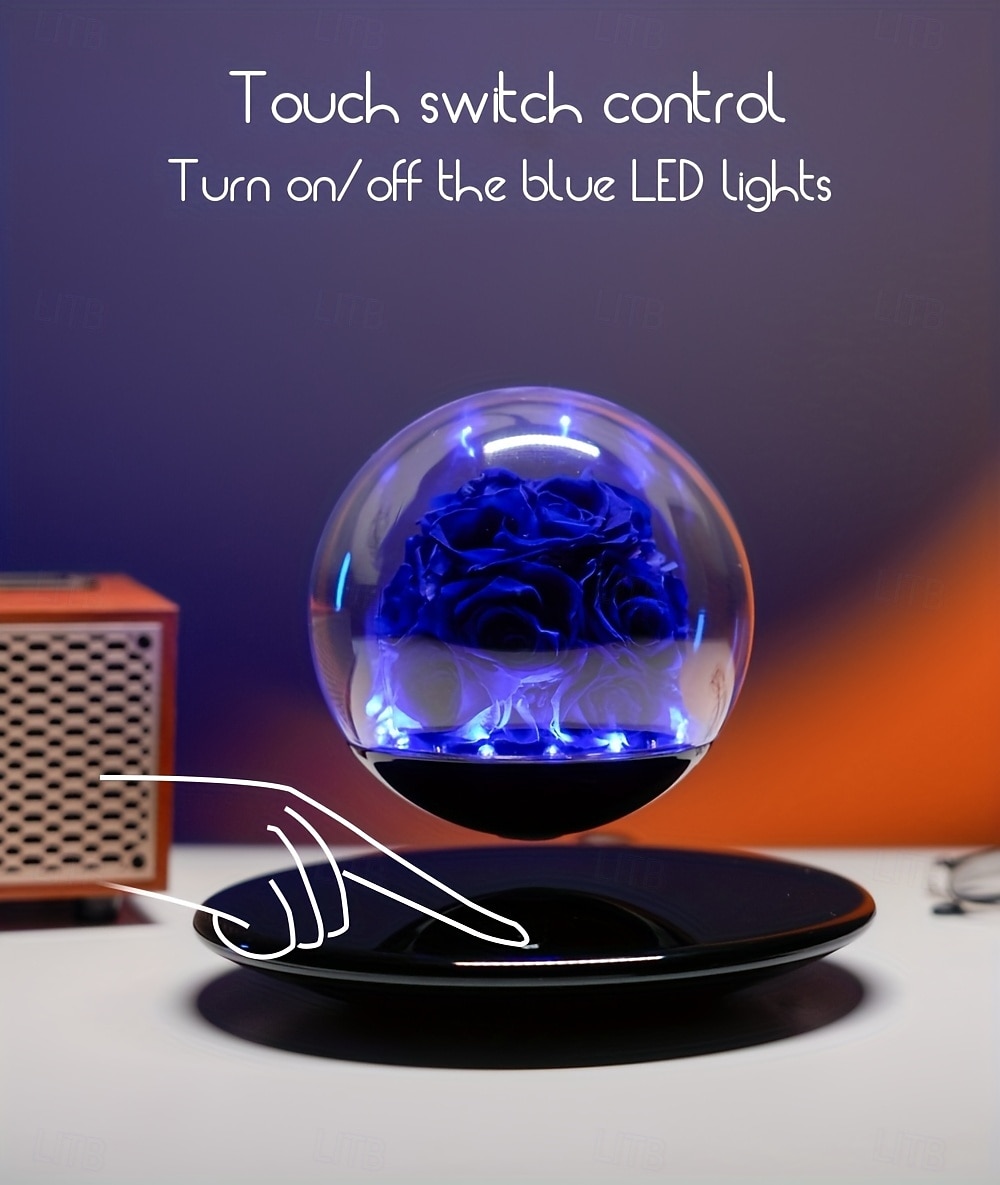 Magnetic Levitation Eternal Rose Glass Cover for LED Lights with Touch Control Lights Eternal Floating Flower Lights Suitable for Valentine's Day Anniversaries Birthdays 2026 - $125.99 –P4
