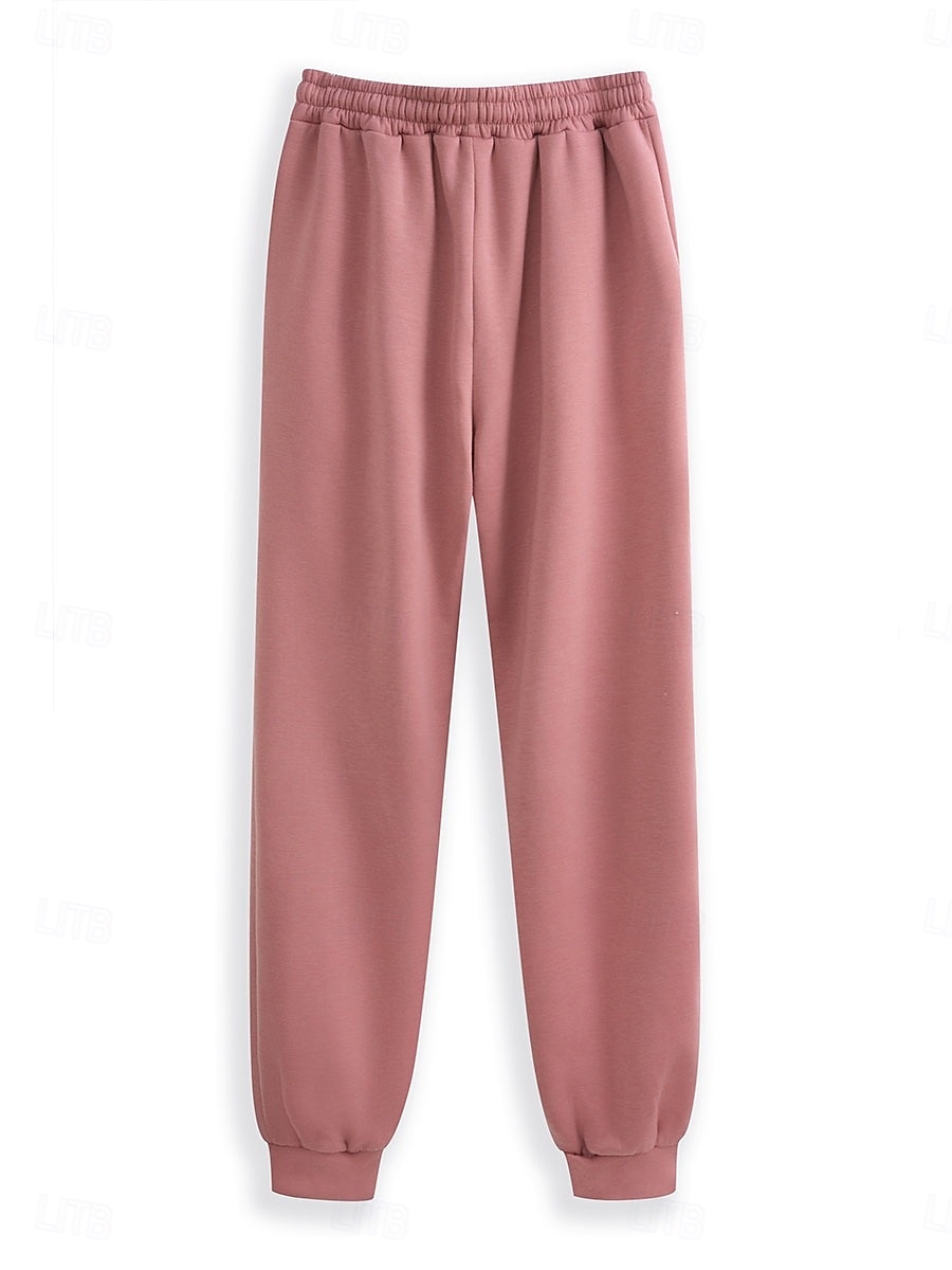 Mulheres Diário à moda Conjuntos de duas peças Moletom Conjuntos de calças Manga Longa Com Capuz Gráfico Letra Com Cordão Imprimir Casual Diário Azul Preto Rosa Outono Ajuste Largo de 2025 por $51.99 –P3