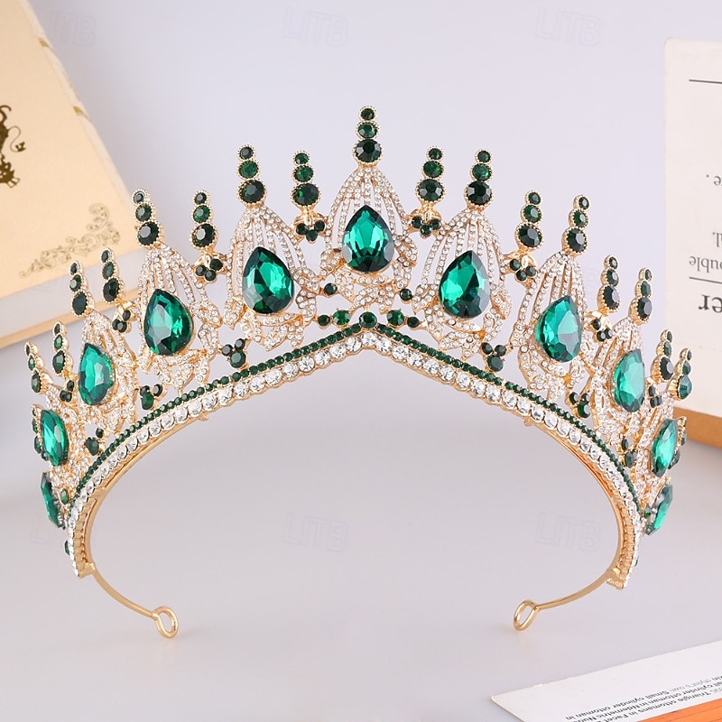 Crown Tiaras Headdress Alloy Wedding Birthday Vintage Cute With Rhinestone Headpiece Headwear 2026 - $28.99 –P1