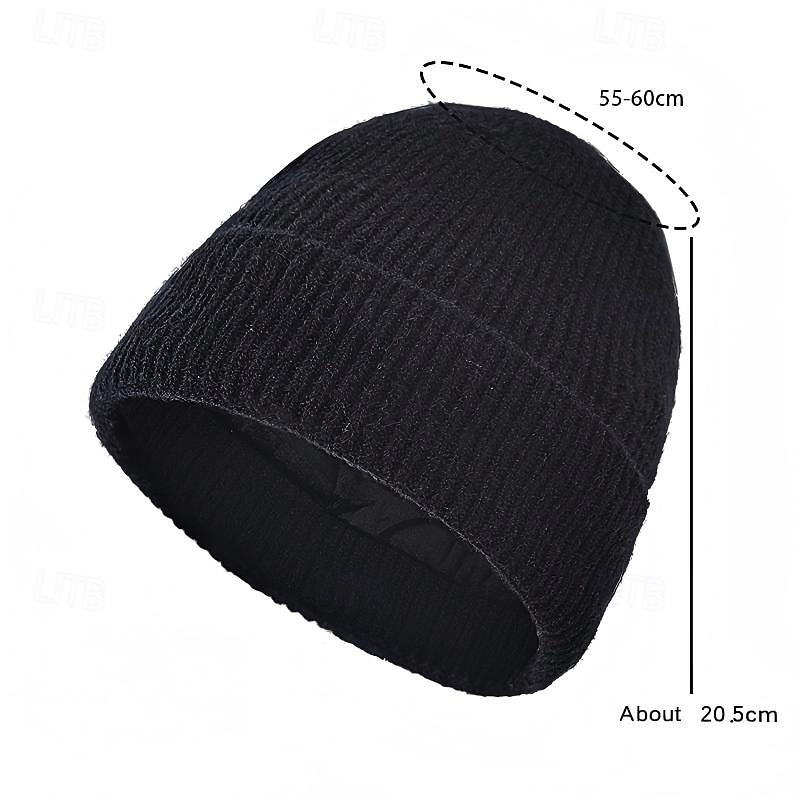 Căciulă de iarnă pentru bărbați, căciulă tricotată pentru vreme rece, căciulă căptușită cu fleece, căciulă caldă pentru adulți, elegantă și versatilă, căciulă tricotată pentru exterior, pentru schi, 2026 - $13.49 –P3