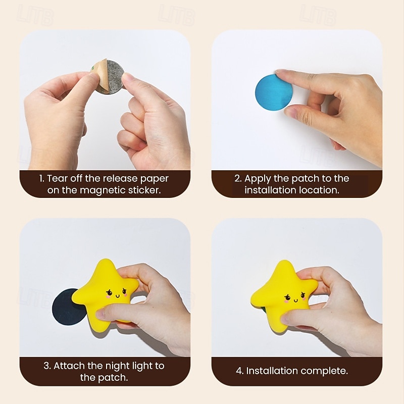 Star Moon Cloud Light Rechargeable Sleep Companion Night Light Silicone Patting Light Bedroom Bedhead Cute Atmosphere Light 2026 - $15.99 –P4