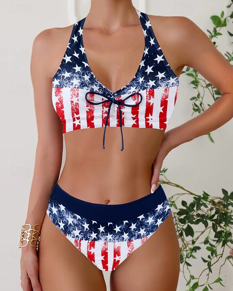 Per donna Costumi da bagno Due pezzi Birichino Costume da bagno Senza schiena Vacanza Abbigliamento da Spiaggia Floreale All'americana Senza Maniche Costumi da bagno del 2026 a $22.99 –P16