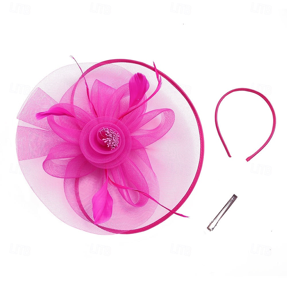 Аксессуары для волос Тюль Перья Федора Свадьба Чаепитие Скачки коктейль Элегантный стиль Винтаж С Пух Заставка Головной убор 2026 - $16.49 –P6