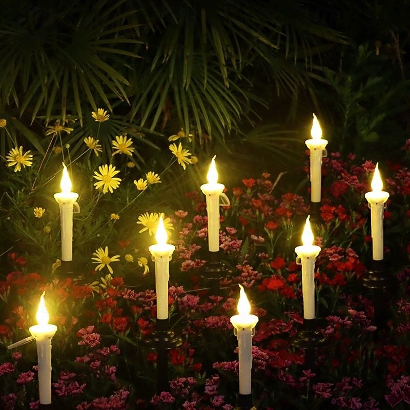 4/6pcs Outdoor Solar Ghost Candle LED Garden Light Home Patio Lawn Landscape Light  Wedding Outdoor Path Camping Atmosphere Waterproof Decoration 2026 - $39.99 –P1