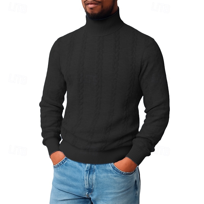 Herr Jacquard Tröja Svart Vit Orange Kaki Grå Kinakrage Slät Strukturerad Sport & Utomhus Ledigt Dagligen Streetwear Häftig Sportkläder Vår & Höst Kläder Pull Tröjor 2026 - $18.49 –P3