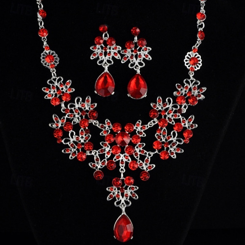 2шт Свадебные комплекты ювелирных изделий For Жен. Фиолетовый Синий Красный Свадьба Вечерние наряды Сплав геометрический 2026 - $15.99 –P1