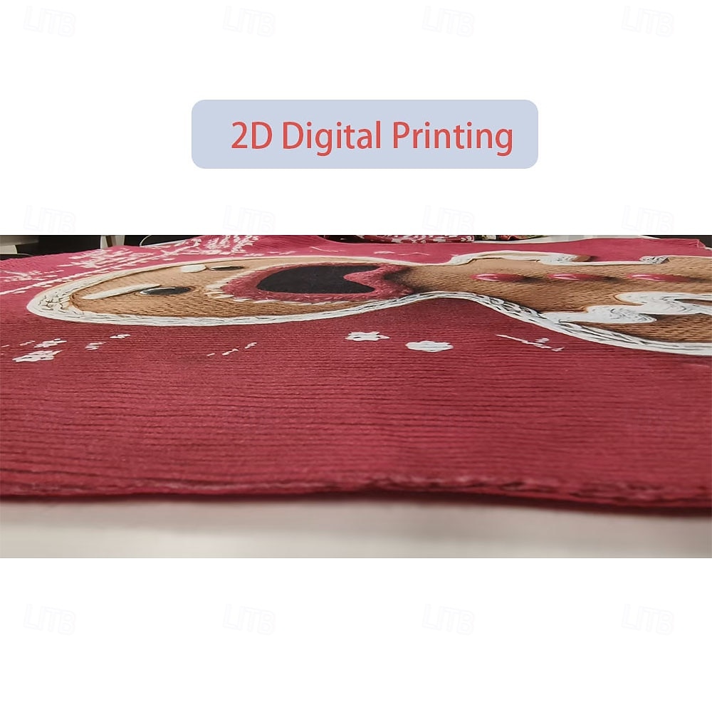 Ugly Christmas Sweater Men's Gingerbread Pullover Sweater Jumper Knitwear Crewneck Casual Vacation Daily Festival Print Keep Warm Long Sleeve Spring Fall Winter White Red Purple 2025 - $37.99 –P4