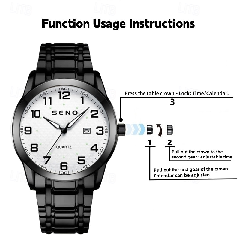 Современные мужские наручные часы, модные мужские кварцевые часы с календарем и светящимся цифровым циферблатом – лучший выбор подарка для мужчин. 2025 - $18.99 –P8