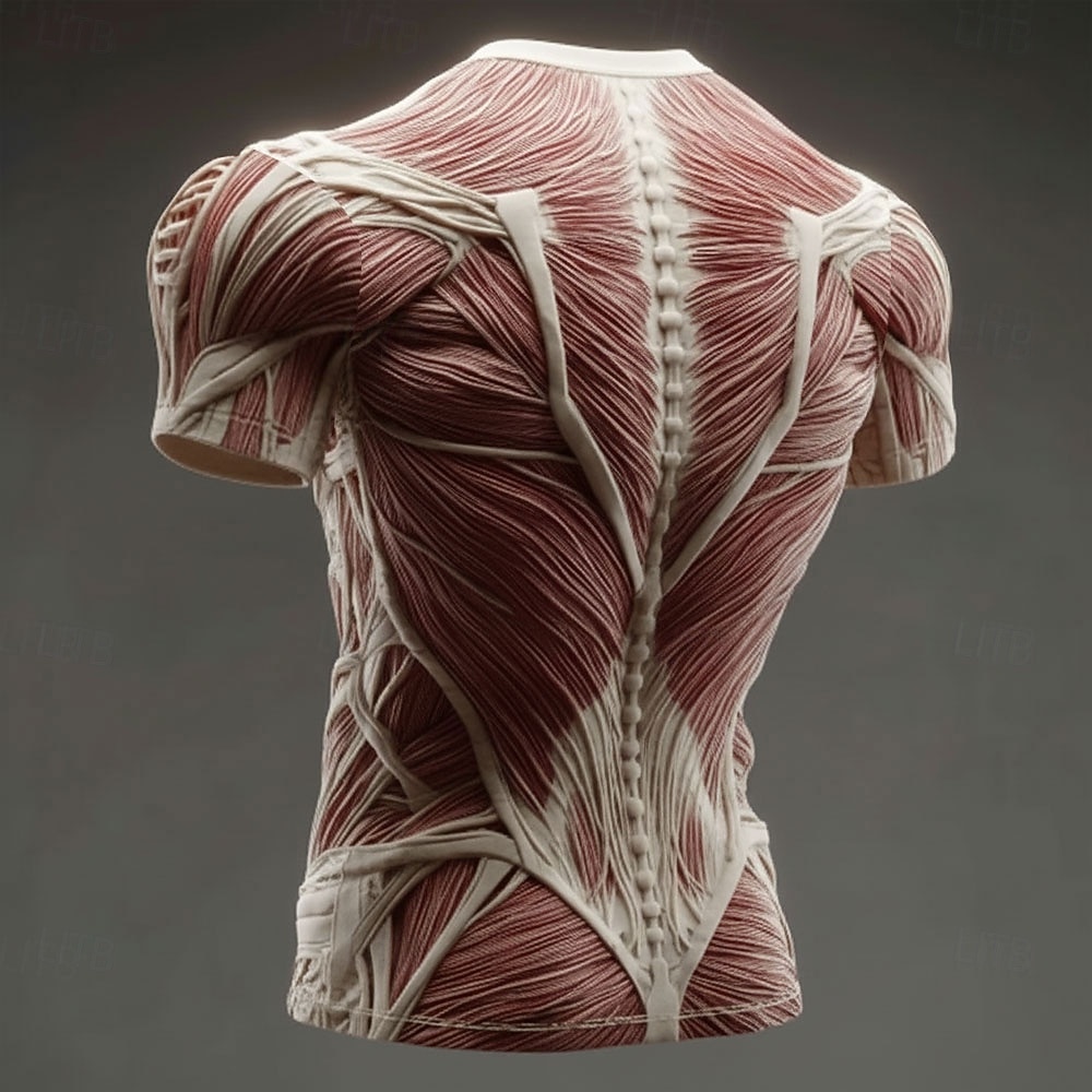 Ανδρικά Μυς 3D Εκτύπωση 3D Προσομοίωση Μπλουζάκι Κοντομάνικο Κοντομάνικη μπλούζα 3D εκτύπωση Στρογγυλή Ψηλή Λαιμόκοψη Πουκάμισο Εξωγκωμένος Υψηλής Ποιότητας Καθημερινά Κλαμπ Πάρτι 2026 - $21.99 –P4