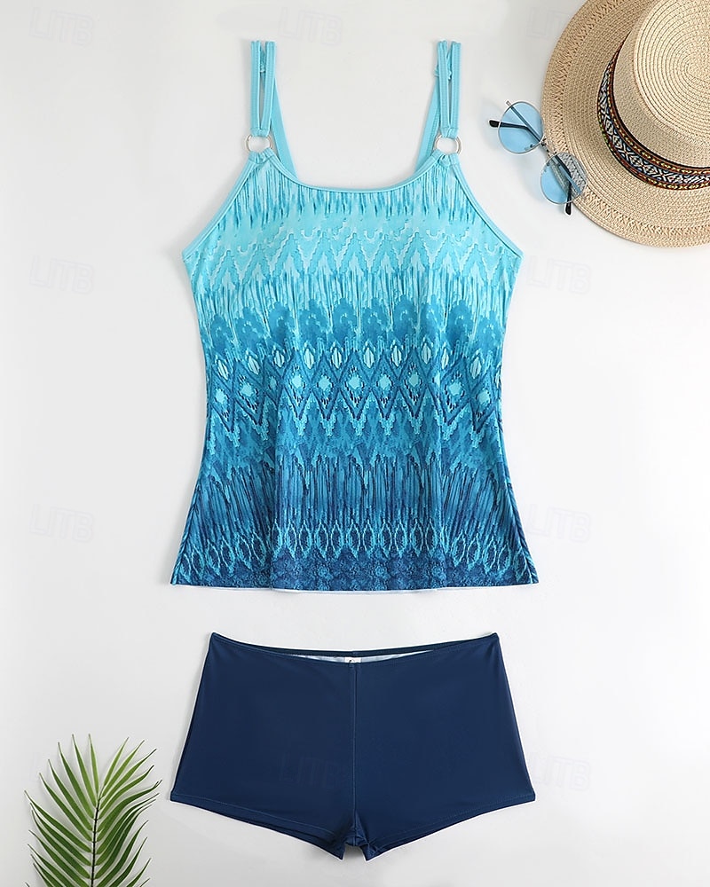 Femmes Maillots de Bain 2 pièces Shorts Maillot de bain Dos nu Vacances Tenues de plage Fleuri Graphique Col rond Sans manches Maillots de bain de 2026 ? $28.99 –P10