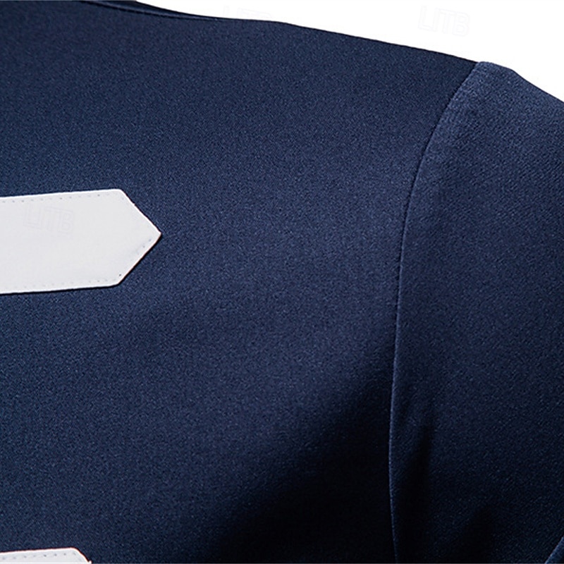 Herren Hemd Sommerhemd Freizeithemd Strandhemd Knopfhemd Schwarz Marineblau Himmelblau Langarm Farbblock Stehkragen Urlaub Hawaiianisch Patchwork Bekleidung Polyester Mode Lässig Bequem 2025 - $33.99 –P10