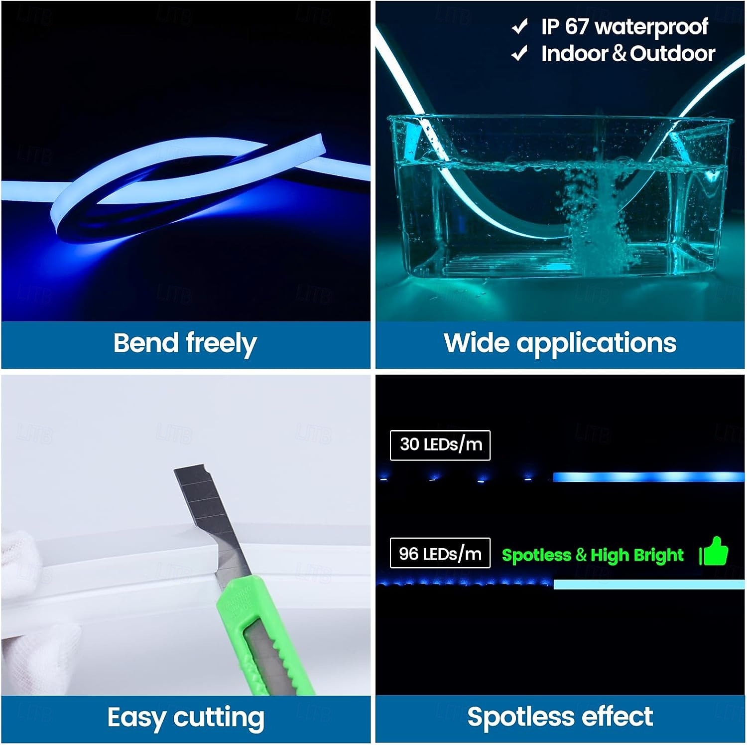 Система силиконовых светодиодных каналов 16,4 фута/5 м 32,8 фута/10 м белая 14 мм 16 мм водонепроницаемая гибкая неоновая лента для светодиодных лент 10 мм 12 мм (светодиодные ленты не входят в 2026 - $25.99 –P6