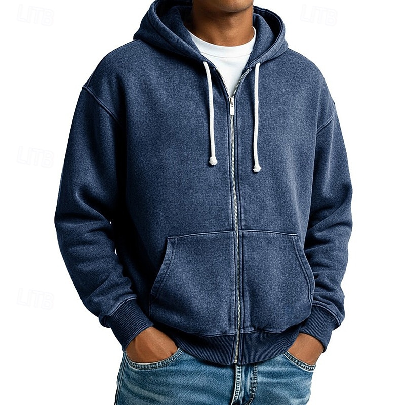 Hombre Sudadera Sudadera con capucha y cremallera completa Azul Piscina Albaricoque Negro Rosa Verde Ejército Con Capucha Plano Cerrar Deporte Casual Diario Ropa de calle Fresco Ropa deportiva Todas 2025 - $27.99 –P8