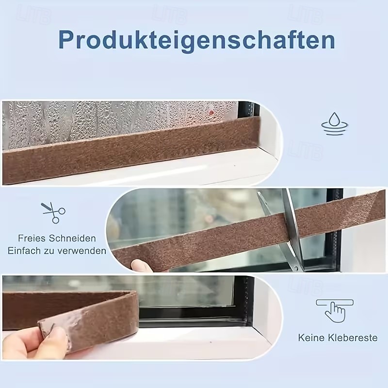 samoprzylepna naklejka na parapet zimowy z filcu antykondensacyjnego, 1,57" × 118,11", łatwa w montażu i czyszczeniu, do drzwi i okien 2026 - $11.49 –P8