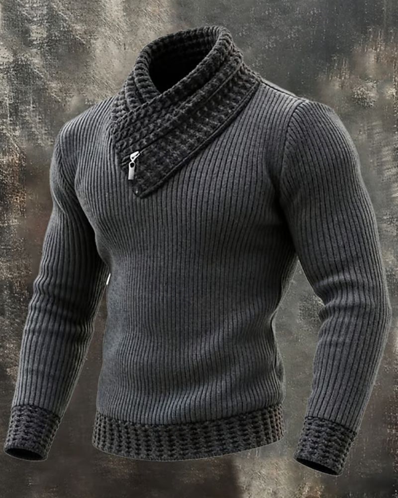 Homens Suéter Pulôver suéter Suéter de malha Estriado Tricotar Tops regulares Tricotado Côr Sólida Gola Alta Moda Roupa de rua Casual Roupa Diária Roupa Outono Outono & inverno Preto Vermelho M L XL de 2026 por $39.99 –P1