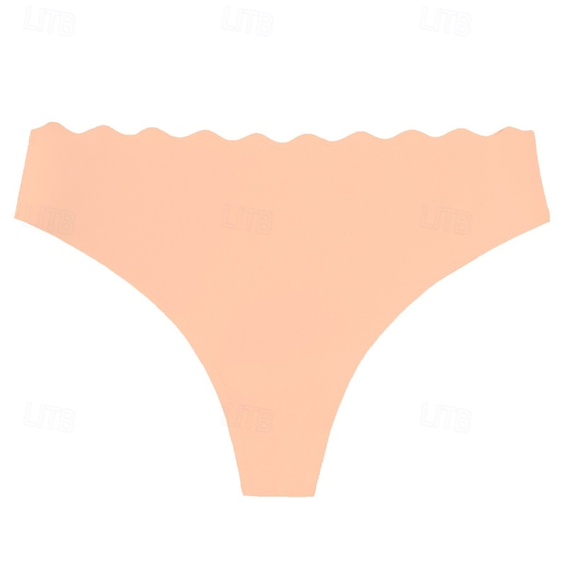 Női Bugyik Alap bugyi Rugalmas derékNightwearNejlon Vakáció Otthon Egyszínű Divat aranyos stílus Fekete Fehér Bézs Tavaszi nyár Ősz & tél 2026 - $3.49 –P9