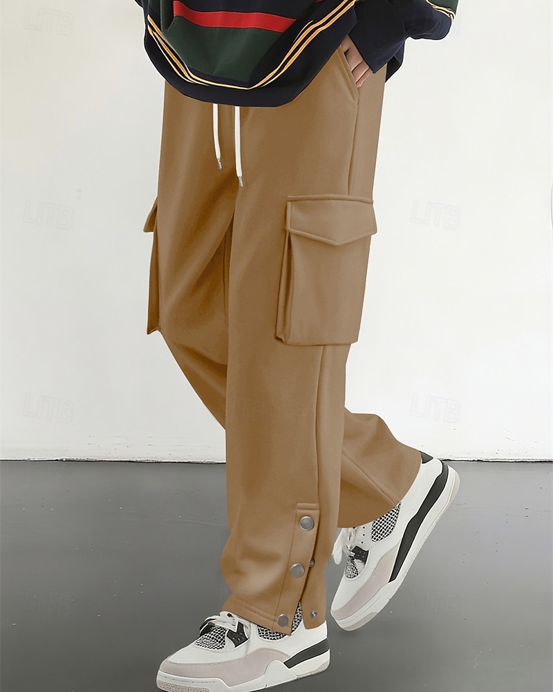 Homme Jogging Cargo Joggings Pantalons Cordon de serrage Avec Poches Taille Élastique Uni Confort Quotidien Sport en Plein Air Mode Occasionnel Kaki Micro-Élastique de 2026 ? $28.99 –P8