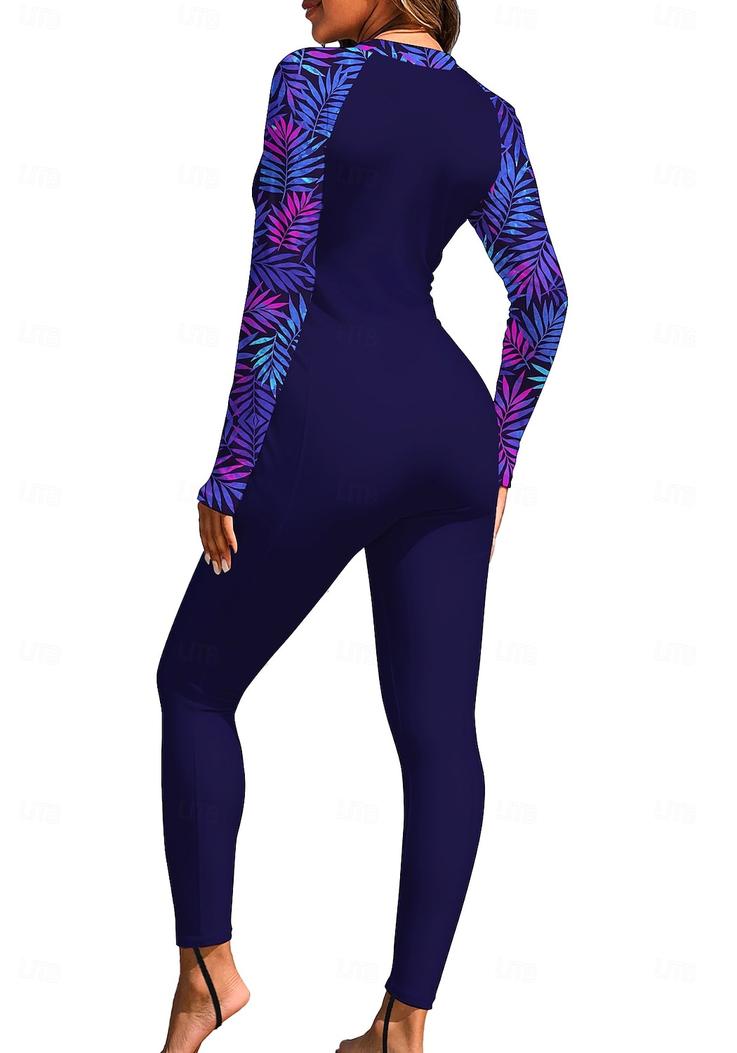 Damen Standard Anti UV Shirt Ganzkörper-Rashguard Einteiliger Surfanzug Blumenmuster Tropisch Reißverschluss mit integriertem BH Frontreißverschluss UV-Sonnenschutz vollständige Bedeckung UPF50+ 2026 - $49.99 –P2