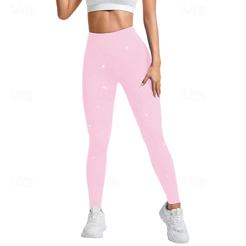 Women's Compression Pants Running Tights Yoga Leggings Butt Lift Tummy Control High Waist Athletic Sports Pilates Bottoms Solid Color Black White Pink Sports Activewear 2026 - $17.99 –P15