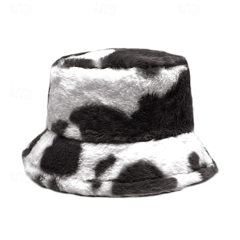 Damen Hut Eimerhut Winddicht Warm Alltagskleidung Wochenende Fleece Farbblock 2026 - $12.99 –P8
