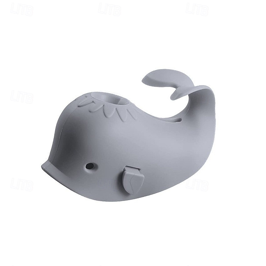 Cubierta de grifo de bañera de silicona con forma de ballena: suave, duradera y segura para los más pequeños, azul &Opciones grises, ideales para la seguridad del baño y el tiempo de juego, cubierta 2026 - $16.99 –P11