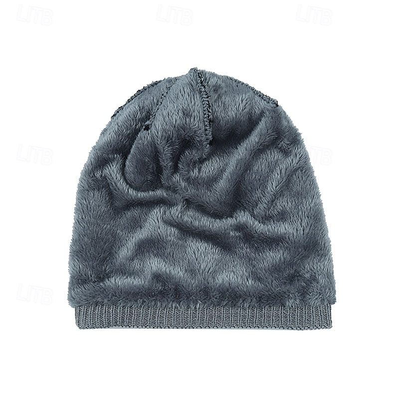 Pánské Unisex Čepice Beanie Zimní čepice Kulichy Pletená čepice Zimní čepice Beanie Černá Khaki Polyester Pletený Prodyšné Útulný Denní nošení Jdeme ven Pléd Větruvzdorné Teplý 2026 - $8.49 –P6