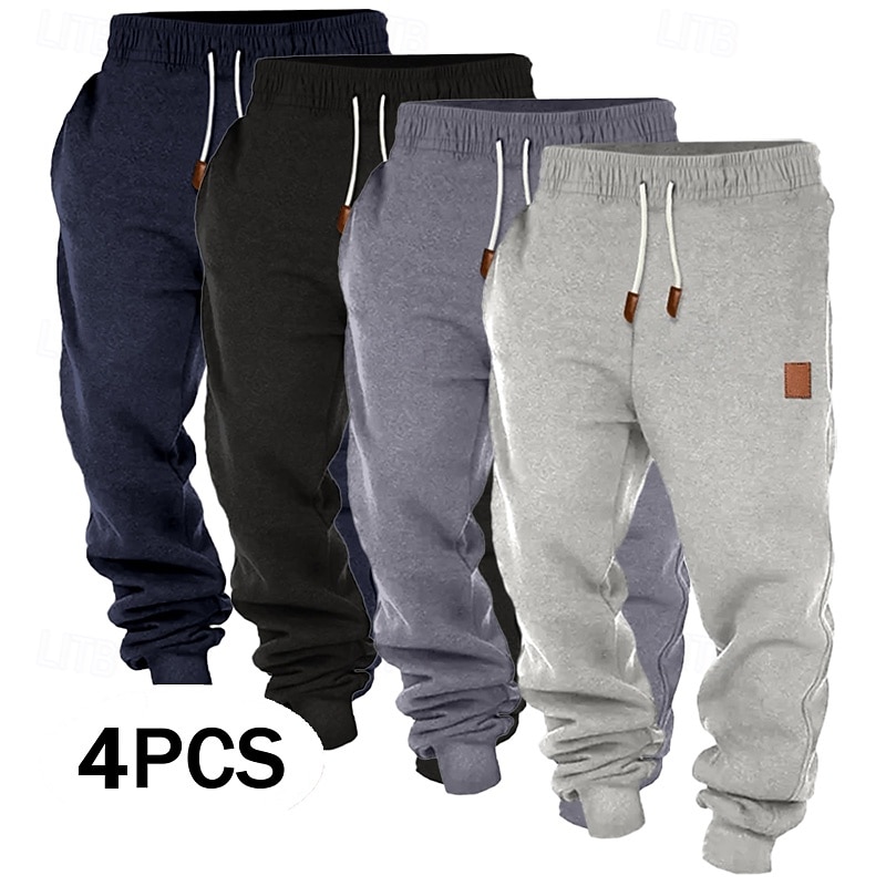 Homme Joggings Joggeurs Pantalon en polaire Pantalons Cordon de serrage Taille Élastique Pack multiple Uni Confort Longueur complète Extérieur Quotidien Sortir Mode Style Classique 1 2 Micro-Élastique de 2026 ? $42.99 –P1