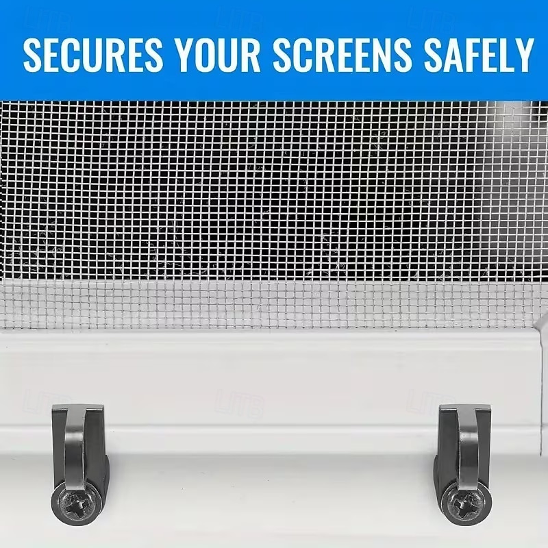 24 Stück 3/8-Zoll-Druckguss-Türglas-Fenstergitterclips mit Schrauben für Sturmtürhalterungen und Fenstergitterbefestigungen, robuste schwarze Beschläge für den privaten und gewerblichen Gebrauch 2026 - $19.99 –P6