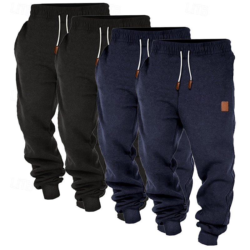 Homme Joggings Joggeurs Pantalon en polaire Pantalons Cordon de serrage Taille Élastique Pack multiple Uni Confort Longueur complète Extérieur Quotidien Sortir Mode Style Classique 1 2 Micro-Élastique de 2026 ? $42.99 –P11