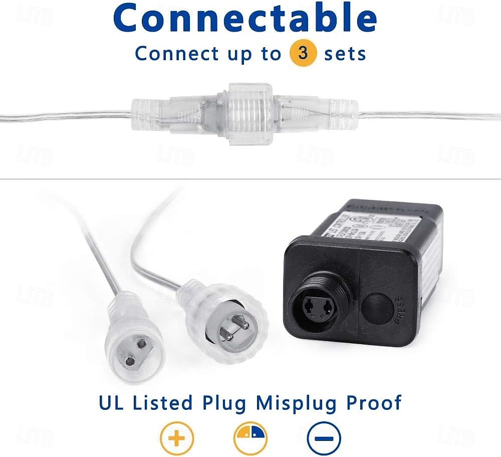 Christmas Net Lights Connectable Waterproof String Light 8 Function Timer Remote Control Wedding Festival Party Atmosphere Decorative Lights Low Voltage Safe Plug in 2025 - $20.99 –P2