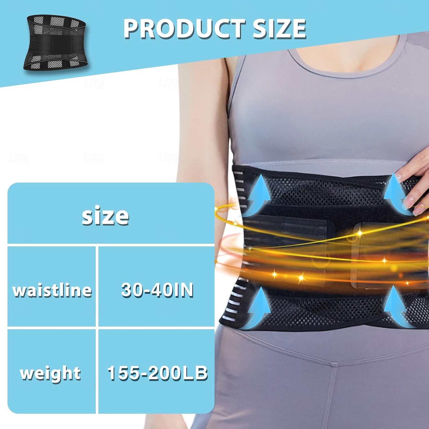 Back Brace for Men and Women, Anti Skid Mesh Adjustable Back Lumbar Waist Support Belt Lower for Back Pain Relief 2026 - $22.99 –P2