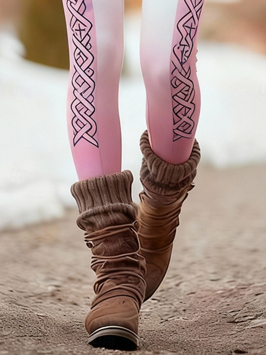 Per donna Leggings Leggings comodi Vacanza Vintage Stile Etnico Lunghezza intera Vita Alta Grafico Sfumatura Stampa Confortevole Elasticizzato Casuale Quotidiano Vacanza Viola Primavera Autunno del 2026 a $22.99 –P4