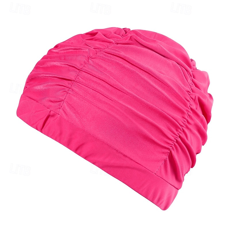 Ruched Swim Cap Shower Caps Bathing Cap for Adults Polyester / Polyamide Waterproof Hair Protection Surfing Beach 2026 - $5.49 –P6