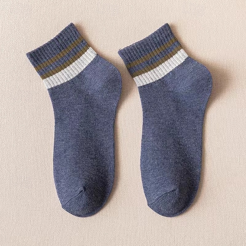 Муж. 7 пар Носки Носки для бега Повседневные носки Синий Черный Цвет Полоски на открытом воздухе Отпуск На каждый день Средней плотности Весна Осень Мода Уличный стиль 2026 - $6.99 –P3