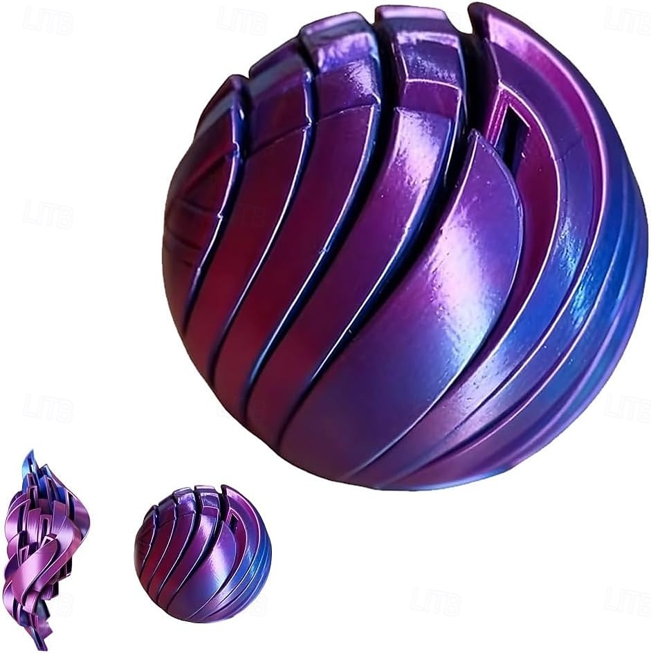 צעצועי פידג'ט כדור הדפסה תלת מימדית, כדור הילוך צעצוע פידג'ט נוזלי מסתובב כדור זרימת נוזל עם עיצוב מסתובב שולחן אינטראקטיבי, צעצועים למשרד, בית ולנסיעות, צעצועי הקלה בחרדה 2026 - $13.49 –P3